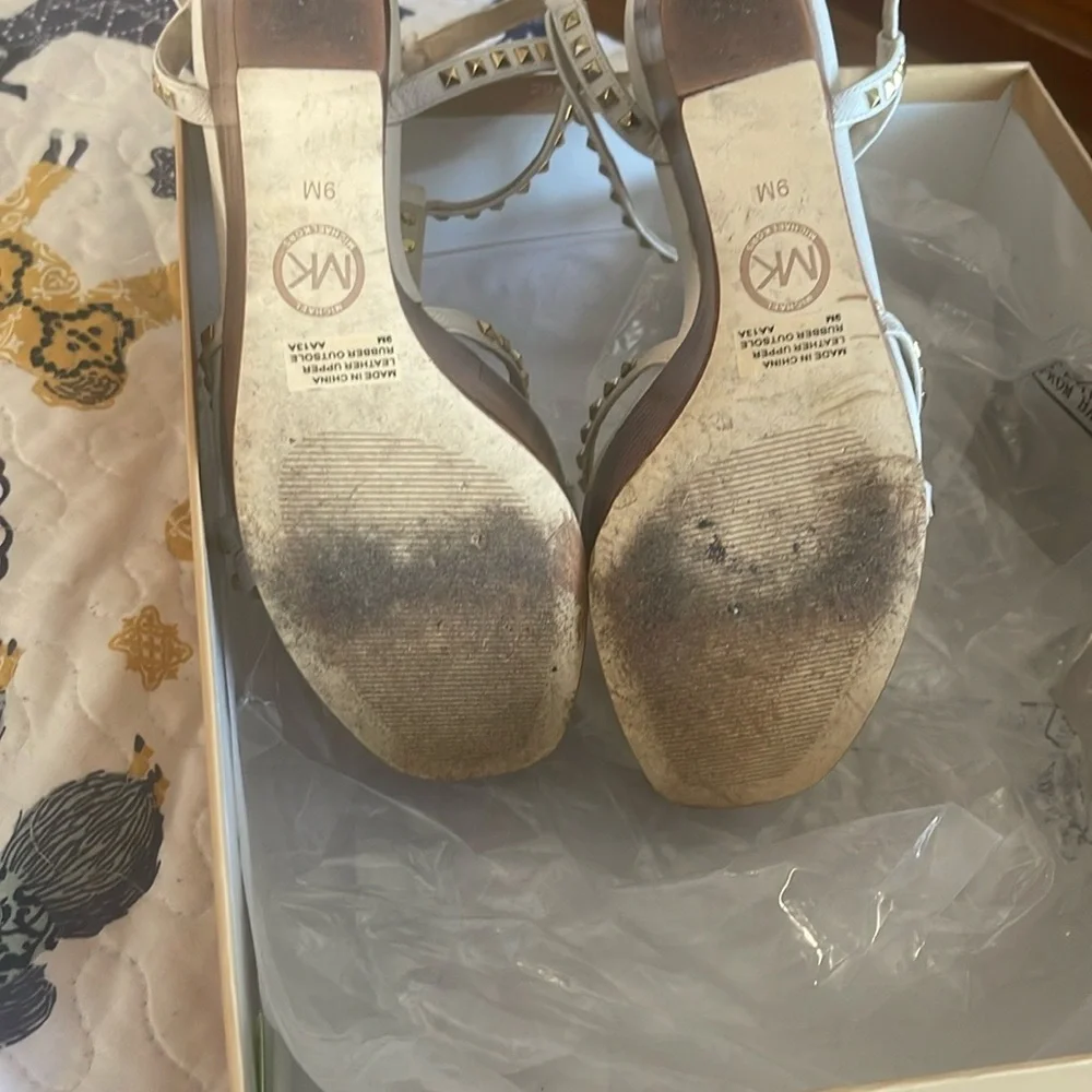 Michael Kors White and Brown Wedge Shoes - Picture 4 of 7